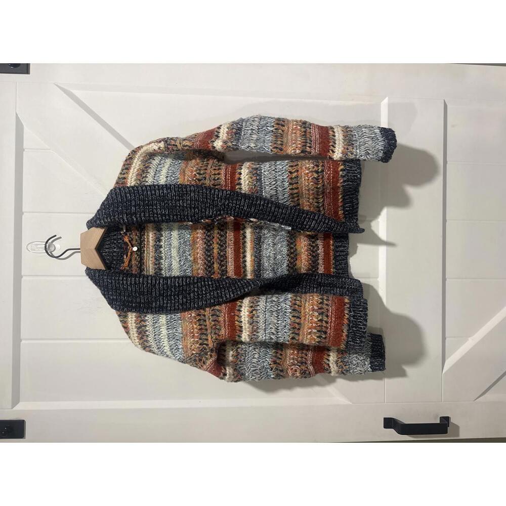 Knitted & Knotted for Anthropologie Multicolor Knit Cardigan Sweater
